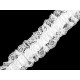 Elastic cu volănașe din dantelă, lățime 65 mm - Alb-albastru (9 Metri) Elastic cu volănașe din dantelă, lățime 65 mm - Alb-albastru (9 Metri)