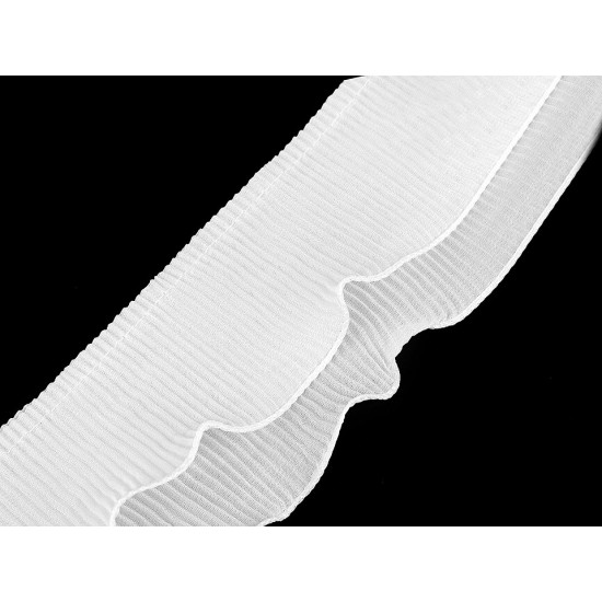 Bandă plisată, lățime 78 mm - Negru (1 Metru) Bandă plisată, lățime 78 mm - Negru (1 Metru)