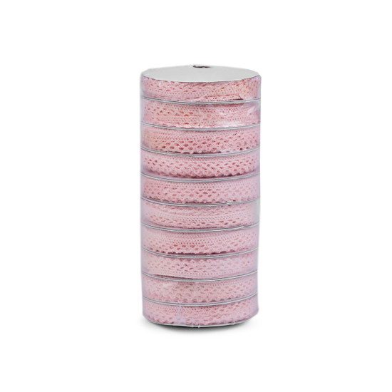 Dantelă bumbac croşetată, lățime 12 mm - Negru (25 Metri) Dantelă bumbac croşetată, lățime 12 mm - Negru (25 Metri)