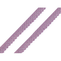 Dantelă bumbac croşetată, lățime 12 mm - Mov lavandă (25 Metri)