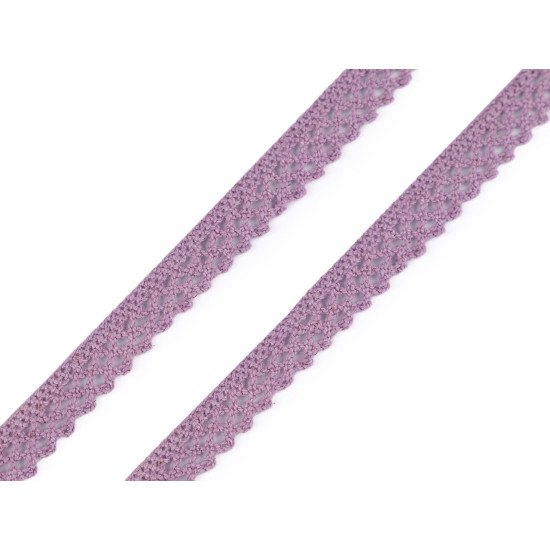 Dantelă bumbac croşetată, lățime 12 mm - Negru (25 Metri) Dantelă bumbac croşetată, lățime 12 mm - Negru (25 Metri)