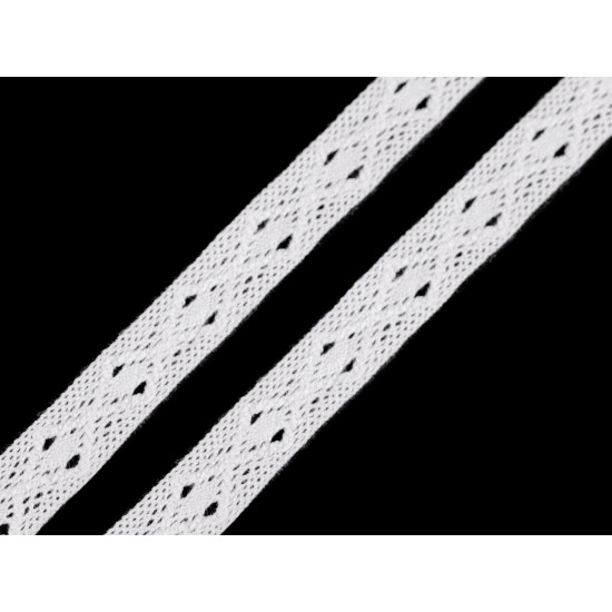 Dantelă bumbac croşetată, lățime 12 mm - Roz antic deschis (50 Metri) Dantelă bumbac croşetată, lățime 12 mm - Roz antic deschis (50 Metri)