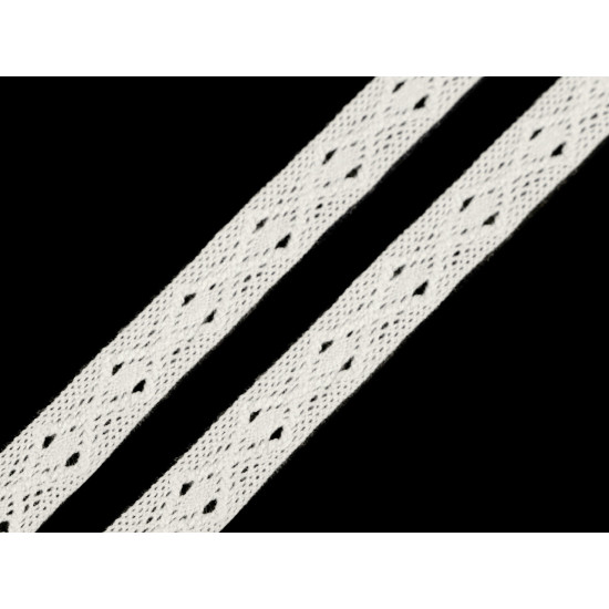 Dantelă bumbac croşetată, lățime 12 mm - Roz antic deschis (50 Metri) Dantelă bumbac croşetată, lățime 12 mm - Roz antic deschis (50 Metri)