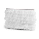 Bandă organza cu volănașe 40 mm - Alb (1 Metru) Bandă organza cu volănașe 40 mm - Alb (1 Metru)