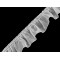 Organzarüsche breite 40 mm - Weiß (1 Meter)