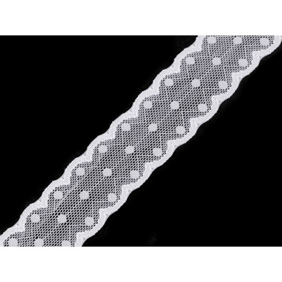 Dantela elastica 30 mm - Negru (1 Metru) Dantela elastica 30 mm - Negru (1 Metru)