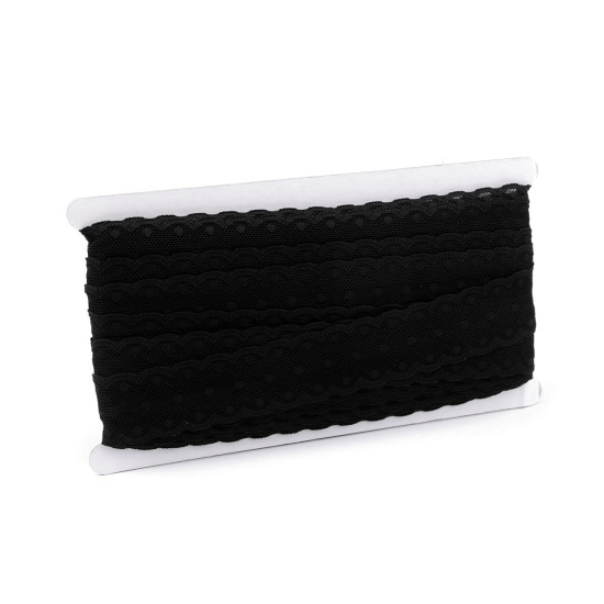 Dantela elastica 30 mm - Negru (1 Metru) Dantela elastica 30 mm - Negru (1 Metru)