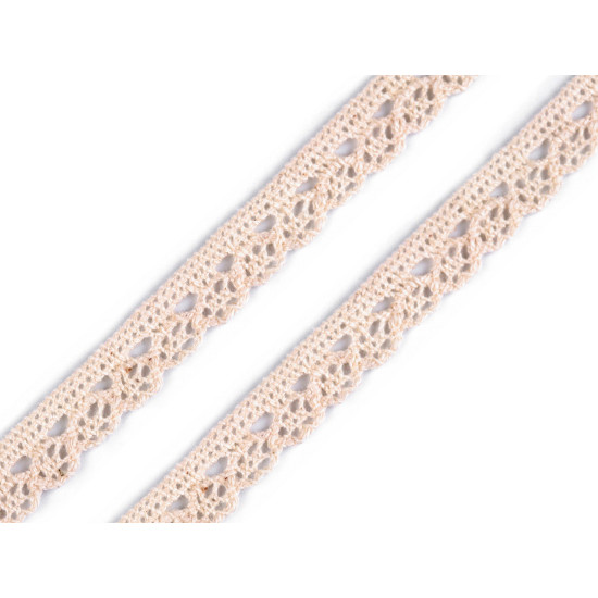 Dantela croșetată, 10; 14 mm - Ecru (45 Metri) Dantela croșetată, 10; 14 mm - Ecru (45 Metri)