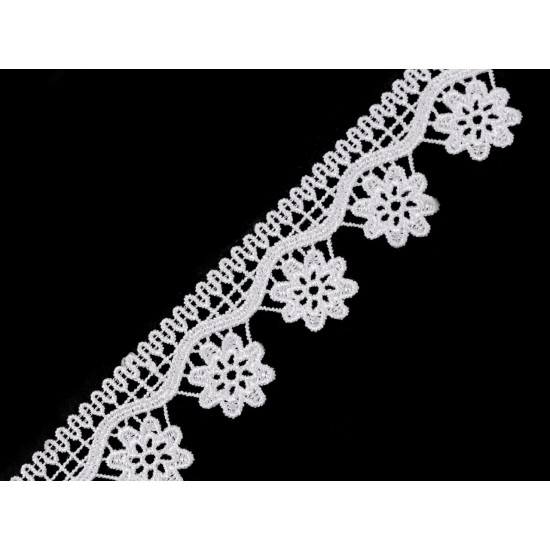Dantelă guipure 30 mm - Roșu (27 Metri) Dantelă guipure 30 mm - Roșu (27 Metri)