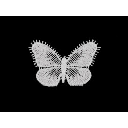 Aplicatie din dantela fluture - Off white (10 Bucăți)