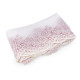 Dantela brodata pe organza latime 18 cm - Roz deschis (1 Metru) Dantela brodata pe organza latime 18 cm - Roz deschis (1 Metru)