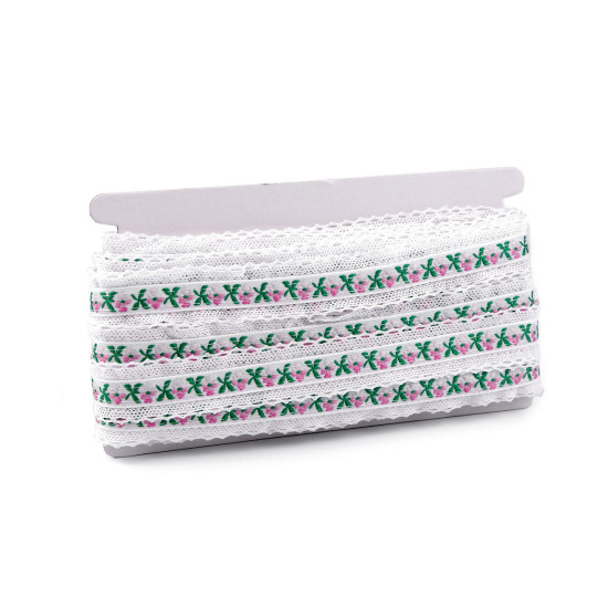 Dantela din bumbac 30 mm - Ecru deschis (1 Metru) Dantela din bumbac 30 mm - Ecru deschis (1 Metru)