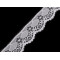 Dantela din nailon latime 40 mm - Alb (1 Metru)