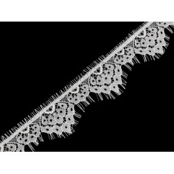 Dantela frantuzeasca moale pentru lenjerie intima latime 50 mm - Off white (3 Metri)