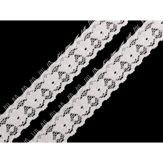 Dantela frantuzeasca elastica latime 24 mm - Negru (1 Metru) Dantela frantuzeasca elastica latime 24 mm - Negru (1 Metru)