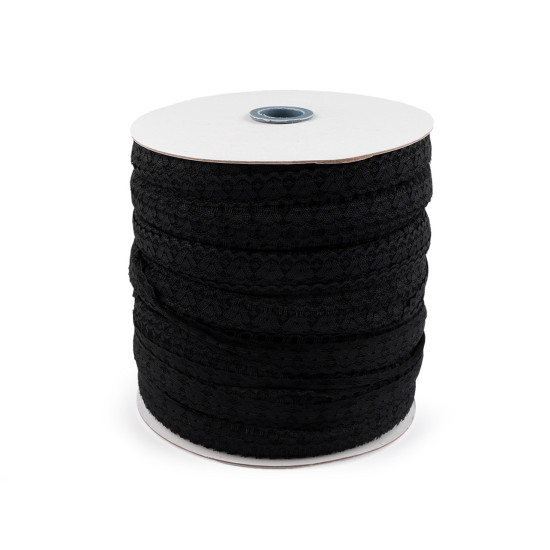 Dantela frantuzeasca elastica latime 24 mm - Negru (1 Metru) Dantela frantuzeasca elastica latime 24 mm - Negru (1 Metru)