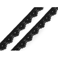 Dantela elastica 15 mm - Negru (1 Metru)