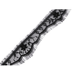 Dantela frantuzeasca latime 40 mm - Negru (3 Metri)