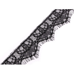 Dantela frantuzeasca latime 55 mm - Negru (3 Metri)