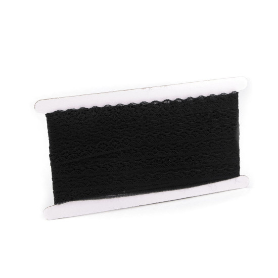 Dantela din nailon latime 14 mm - Negru (1 Metru)