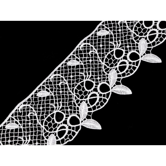 Dantelă guipure 90 mm - Negru (27 Metri) Dantelă guipure 90 mm - Negru (27 Metri)