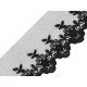 Dantela brodata pe organza, latime 90 mm - Negru (1 Metru) Dantela brodata pe organza, latime 90 mm - Negru (1 Metru)