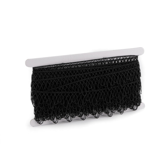 Dantelă guipure minimalistă, lățime 30 mm - Negru (1 Metru) Dantelă guipure minimalistă, lățime 30 mm - Negru (1 Metru)