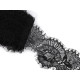 Dantelă franceză lățime 10 cm - Negru (27 Metri) Dantelă franceză lățime 10 cm - Negru (27 Metri)