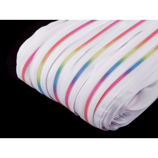 Spiralreißverschluss nr. 3 regenbogenfarbig, meterware - Schwarz (25 Meter) Spiralreißverschluss nr. 3 regenbogenfarbig, meterware - Schwarz (25 Meter)