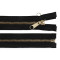 Fermoar cort din alama, no 5 cu glisor fata-verso, lungime 250 cm - Negru (1 Bucată)