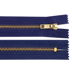 Fermoar metalic no 5 lungime 18 cm (blugi) - Albastru închis (1 Bucată)