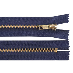 Fermoar metalic no 5 lungime 12 cm (blugi) - Albastru închis (1 Bucată)