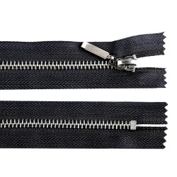 Fermoar metalic nedetașabil jeans, no 5 lungime 16 cm - Negru (1 Bucată)