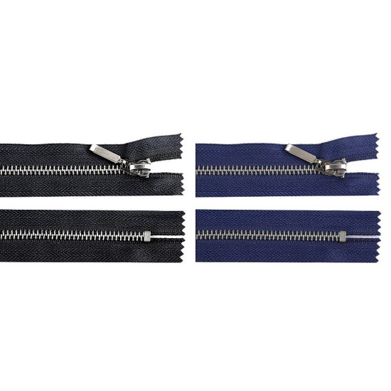 Fermoar metalic nedetașabil jeans, no 5 lungime 16 cm - Negru (25 Bucăți) Fermoar metalic nedetașabil jeans, no 5 lungime 16 cm - Negru (25 Bucăți)