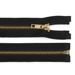 Fermoar metalic no 5 lungime 70 cm - Negru (1 Bucată)