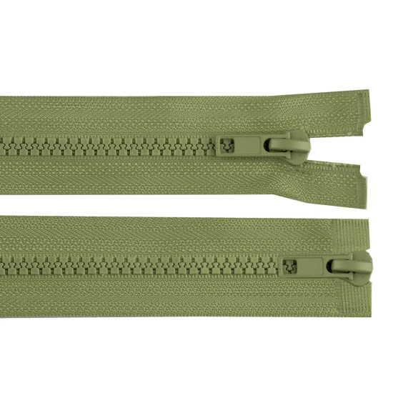 Fermoar plastic detașabil, două cursoare, no 5 lungime 70 cm - Verde brad (1 Bucată)