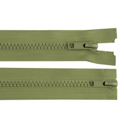 Fermoar plastic detașabil, două cursoare, no 5 lungime 80 cm - Verde kaki (1 Bucată)