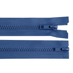 Fermoar plastic detașabil, două cursoare, no 5 lungime 85 cm - Albastru denim (1 Bucată)