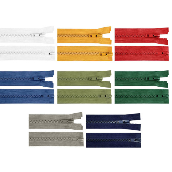 Fermoar plastic detașabil, două cursoare, no 5 lungime 85 cm - Alb (1 Bucată) Fermoar plastic detașabil, două cursoare, no 5 lungime 85 cm - Alb (1 Bucată)