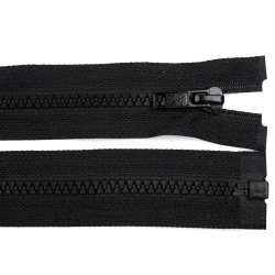 Fermoar plastic detașabil, no 5, lungime 110 cm - Negru (1 Bucată)