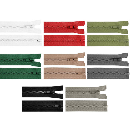 Fermoar plastic detașabil, două cursoare, no 4 lungime 95 cm - Bej (10 Bucăți)