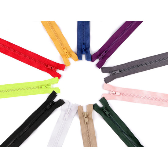 Fermoar plastic detașabil, două cursoare, no 4 lungime 95 cm - Bej (10 Bucăți)