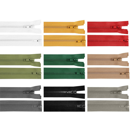 Fermoar plastic detașabil, no 5 două cursoare, lungime 100 cm - Negru (10 Bucăți) Fermoar plastic detașabil, no 5 două cursoare, lungime 100 cm - Negru (10 Bucăți)