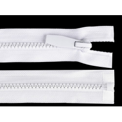 Fermoar plastic detașabil, no 5 lungime 60 cm - Alb (1 Bucată)