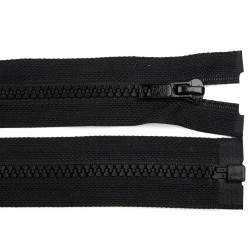 Fermoar plastic detașabil no 5, lungime 140 cm - Negru (1 Bucată)