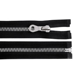 Fermoar din plastic nr. 8  imitație de metal lungime 90 cm - Negru (1 Bucată)