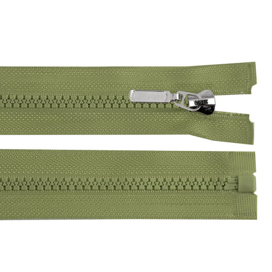 Fermoar plastic nr. 5 lungime 90 cm cu glisor decorativ - Verde brad (1 Bucată) Fermoar plastic nr. 5 lungime 90 cm cu glisor decorativ - Verde brad (1 Bucată)