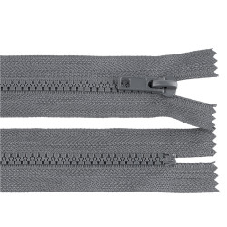 Fermoar plastic nedetașabil,  no 5, lungime 20 cm - Gri oțel (1 Bucată)