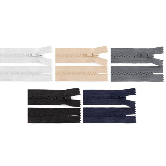 Fermoar plastic nedetașabil, no 5, lungime 20 cm - Bej deschis (25 Bucăți) Fermoar plastic nedetașabil, no 5, lungime 20 cm - Bej deschis (25 Bucăți)