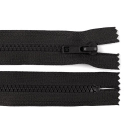 Fermoar plastic nedetașabil,  no 5, lungime 20 cm - Negru (1 Bucată)
